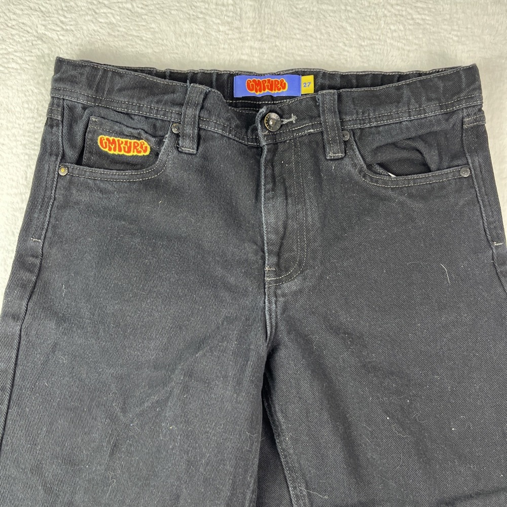 Y2K Empyre Jeans Womens 27 Black Denim Dark Wash Straight Leg Streetwear